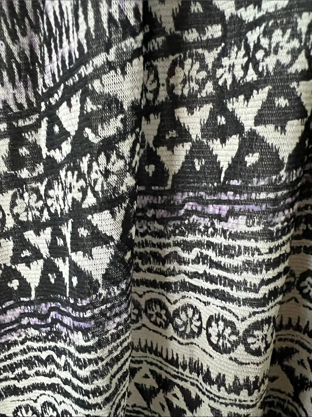 EUC Free People Strapless Black and Gray Patterned High-Low Dress SIZE Large